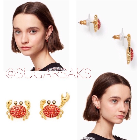 ❌SOLD❌Kate Spade Shore Thing Crab Earrings - Picture 2 of 5